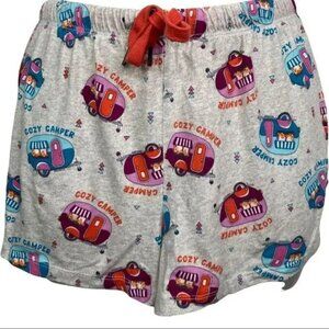 SECRET TREASURES GRAY COZY CAMPER ELASTIC WAIST LOUNGE/PAJAMA SHORTS MEDIUM 8-10